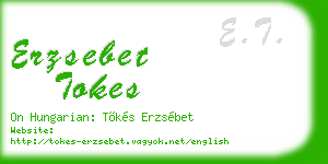 erzsebet tokes business card